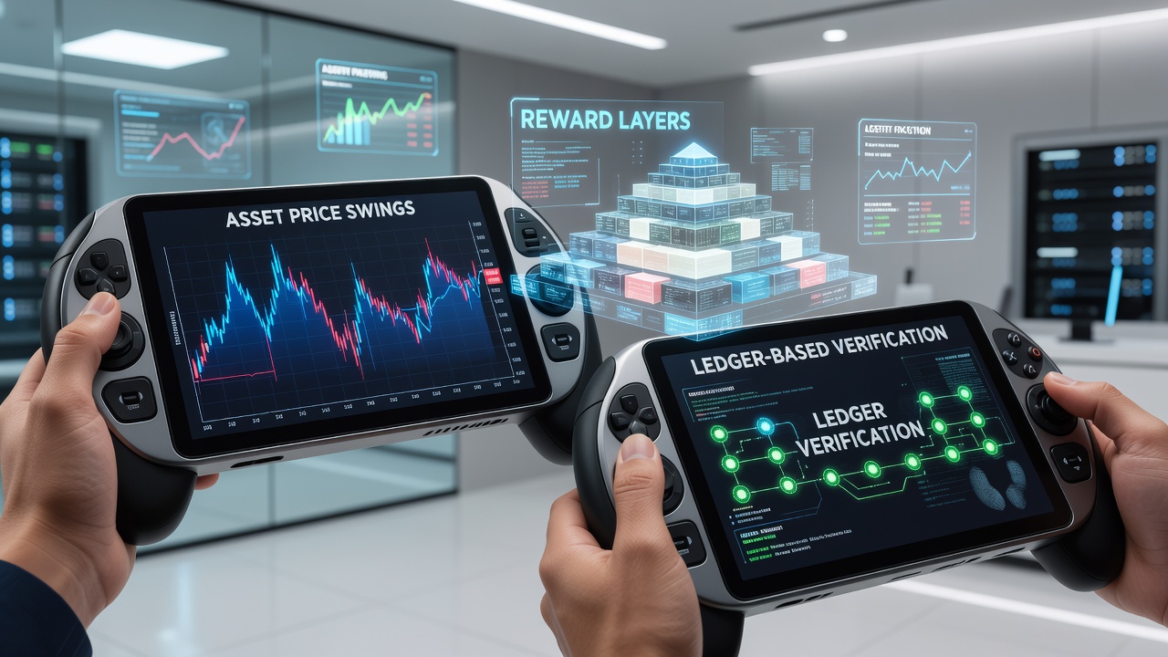 Illustration von Ledger-Verifikation und Anreizstrukturen in mobilen Wheel-Umgebungen
