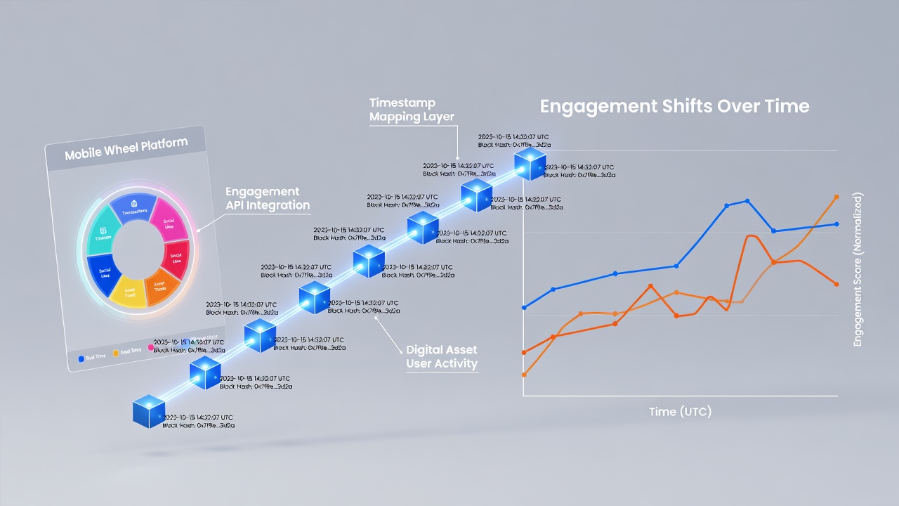 Diagramm zur Korrelation von Zeitstempeln mit Nutzerengagement auf Wheel-Plattformen