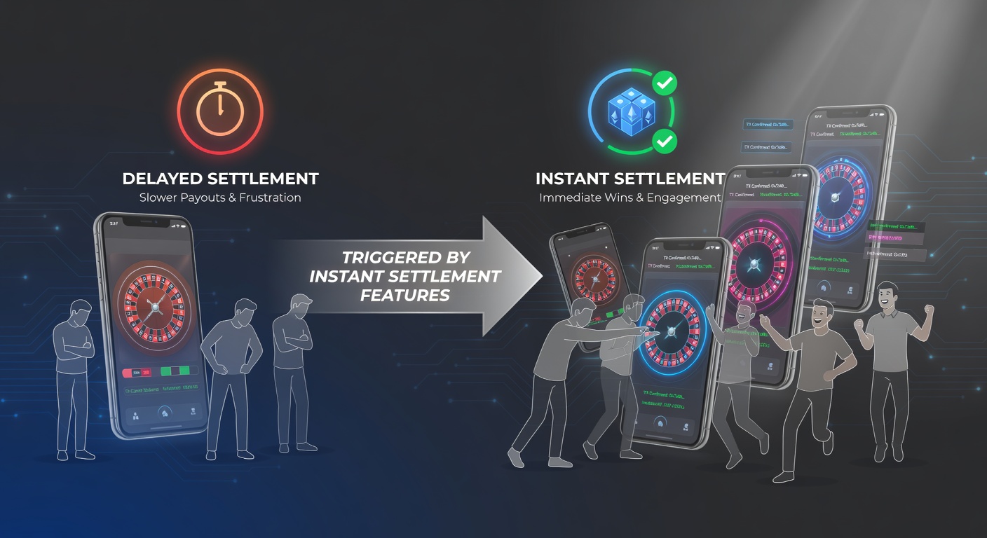 Mobile Blockchain-Roulette mit Instant-Settlement auf Smartphone
